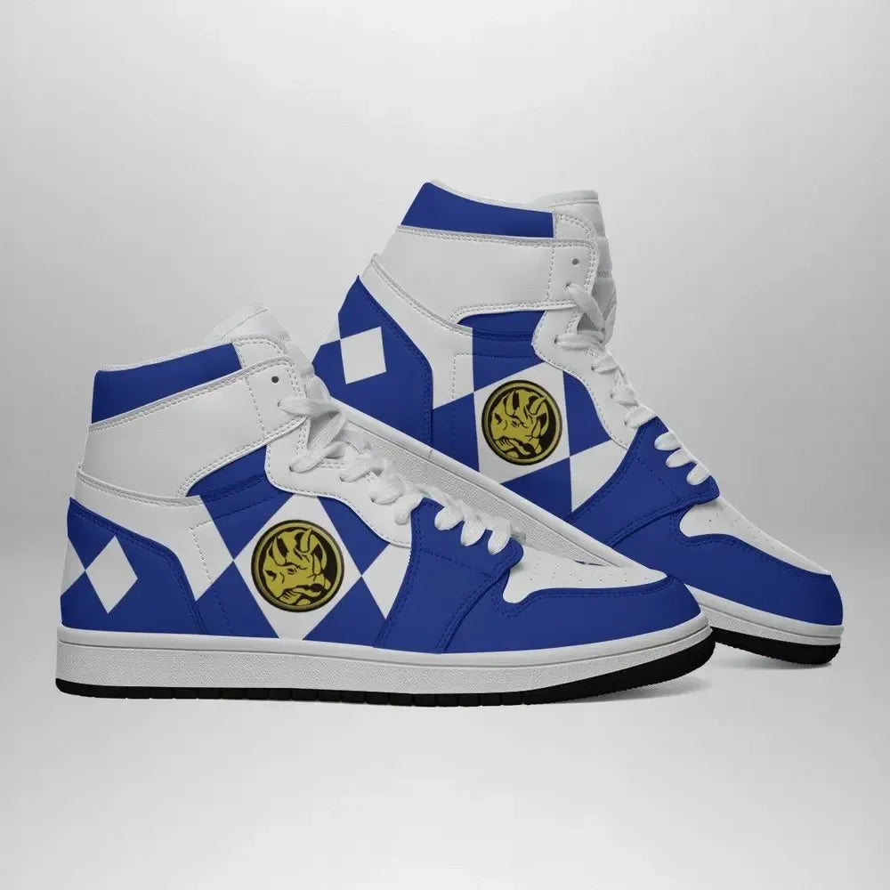 Blue Ranger Mighty Morphin V2 Special High Top Shoes