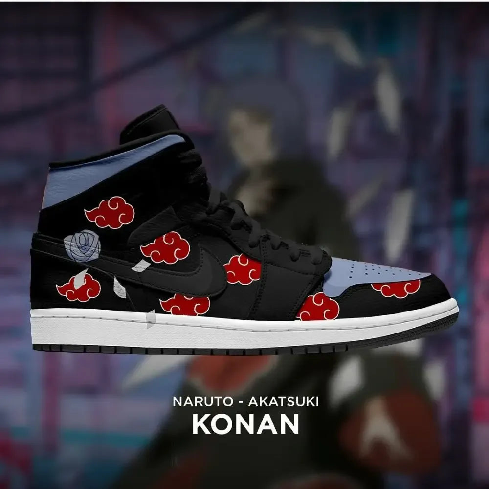 Konan Naruto Akatsuki High Top Shoes