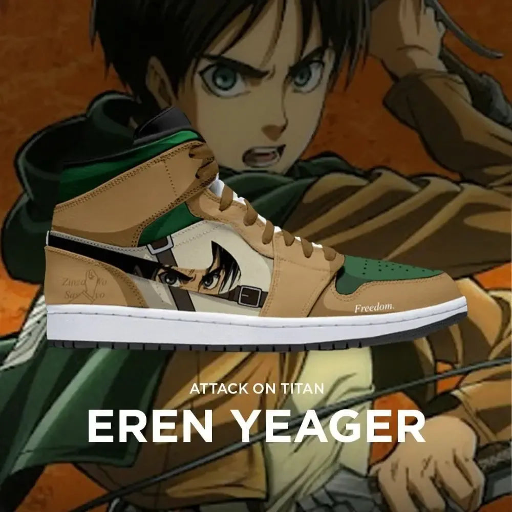 Eren Yeager Attack on Titan High Top Shoes