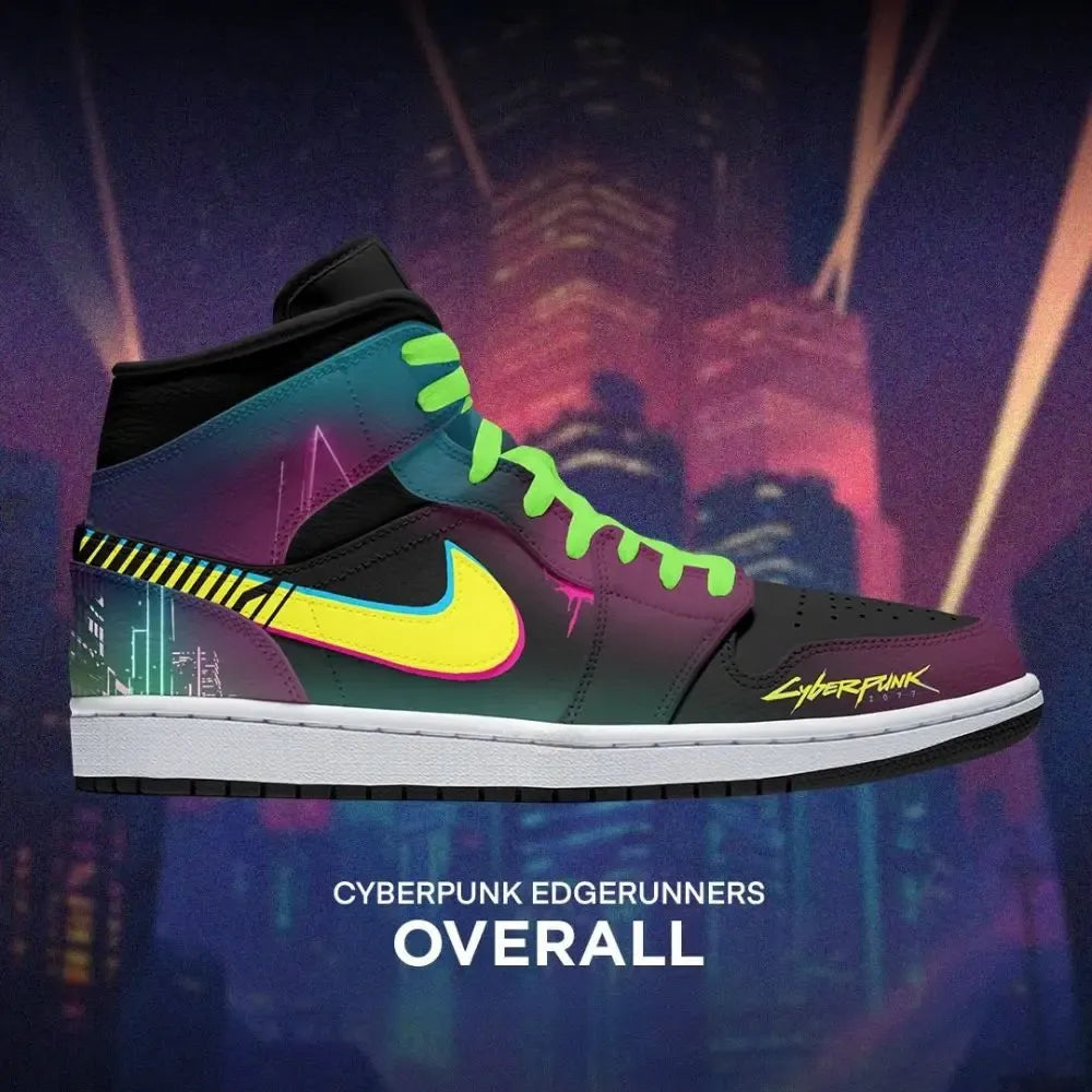 Overall Cyberpunk Edgerunners High Top Shoes