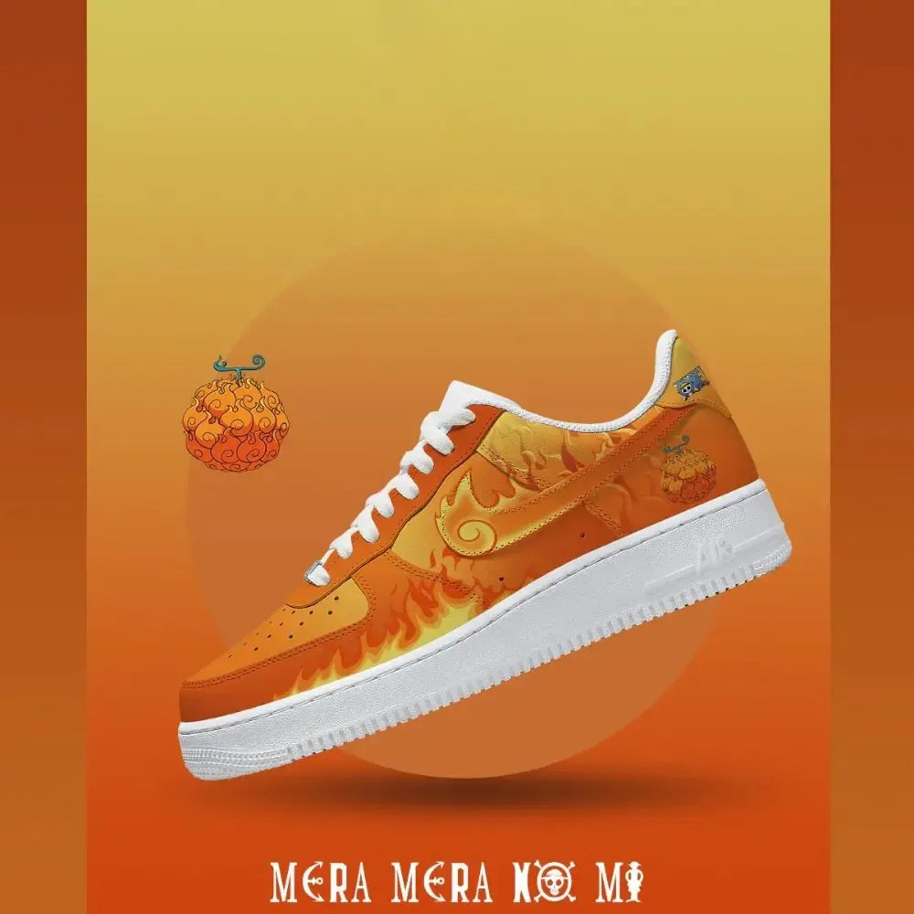 Mera Mera No Mi V.1 One Piece Limited Custom Low Top Shoes