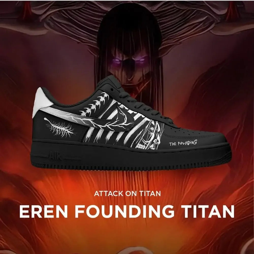 Eren Founding Titan Attack on Titan Low Top Shoes