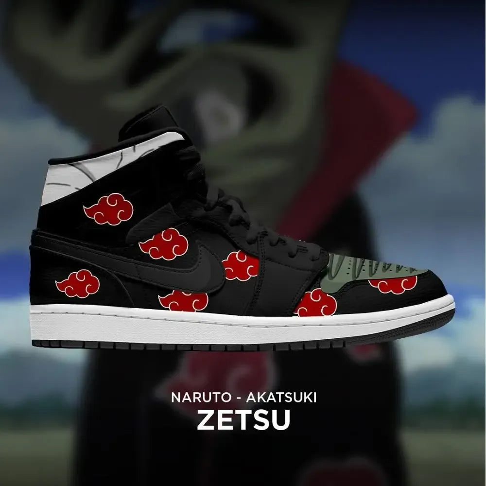 Zetsu Naruto Akatsuki High Top Shoes