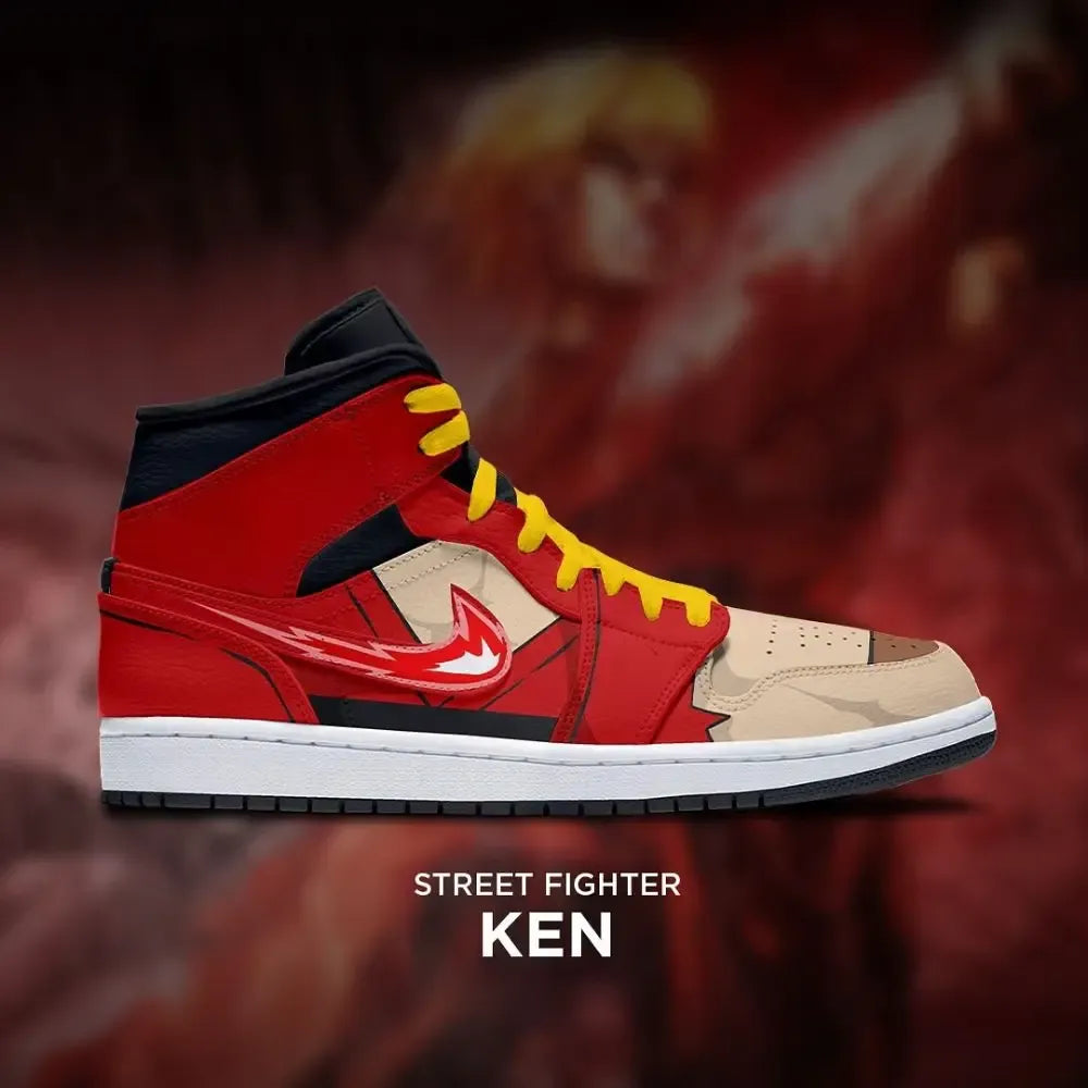Ken Street Fighter High Top Shoes