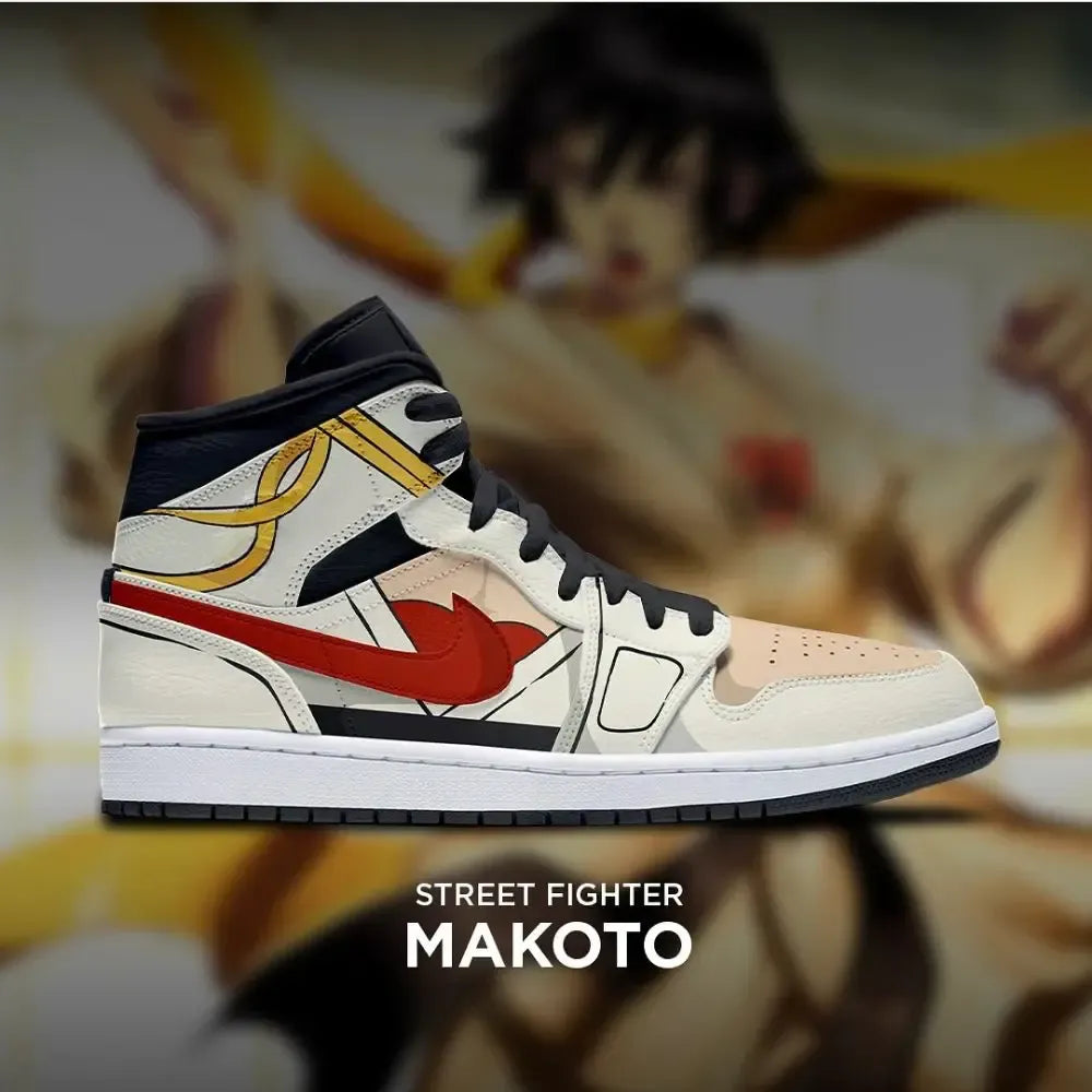 Makoto Street Fighter High Top Shoes