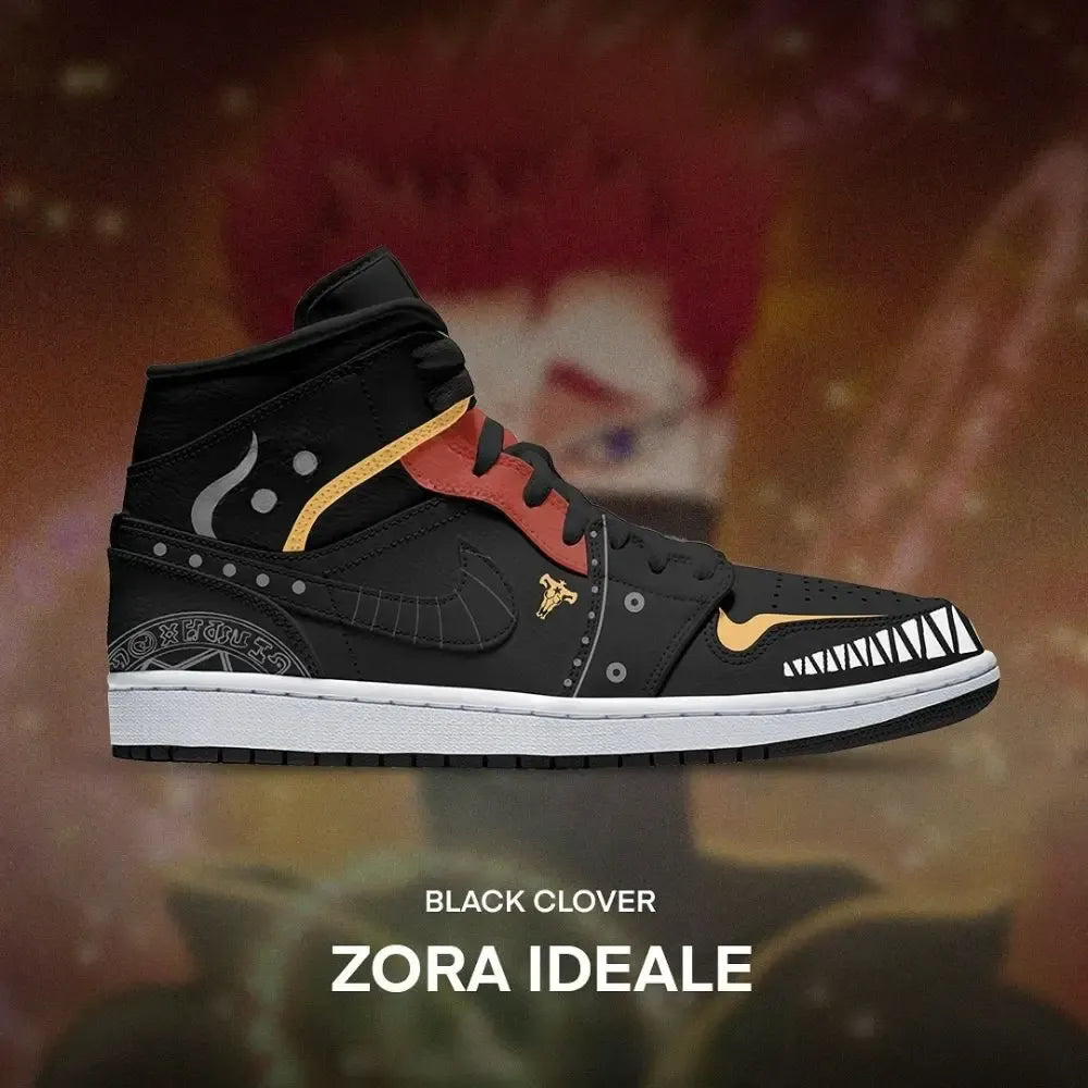 Zora Ideale Black Clover High Top Shoes
