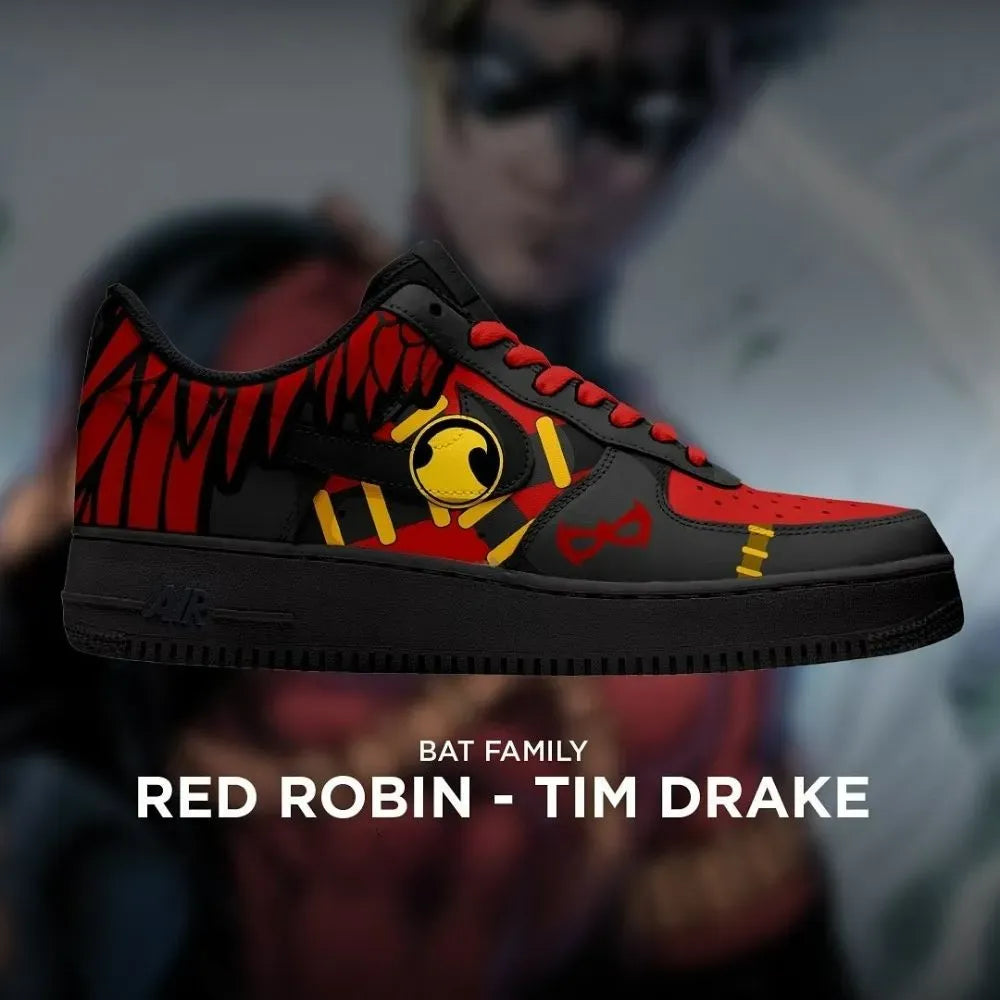 Red Robin Time Drake Batman Low Top Shoes