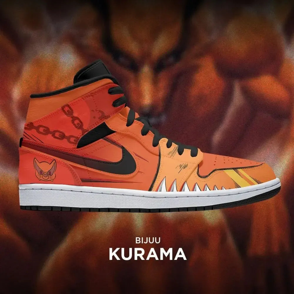Kurama Naruto Tail Beast High Top Shoes
