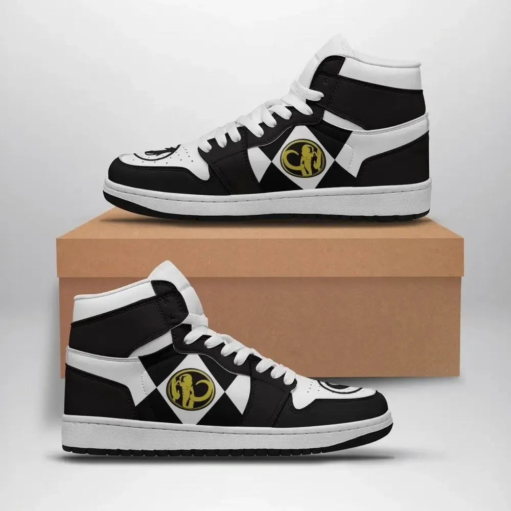 Black Ranger Mighty Morphin Special High Top Shoes