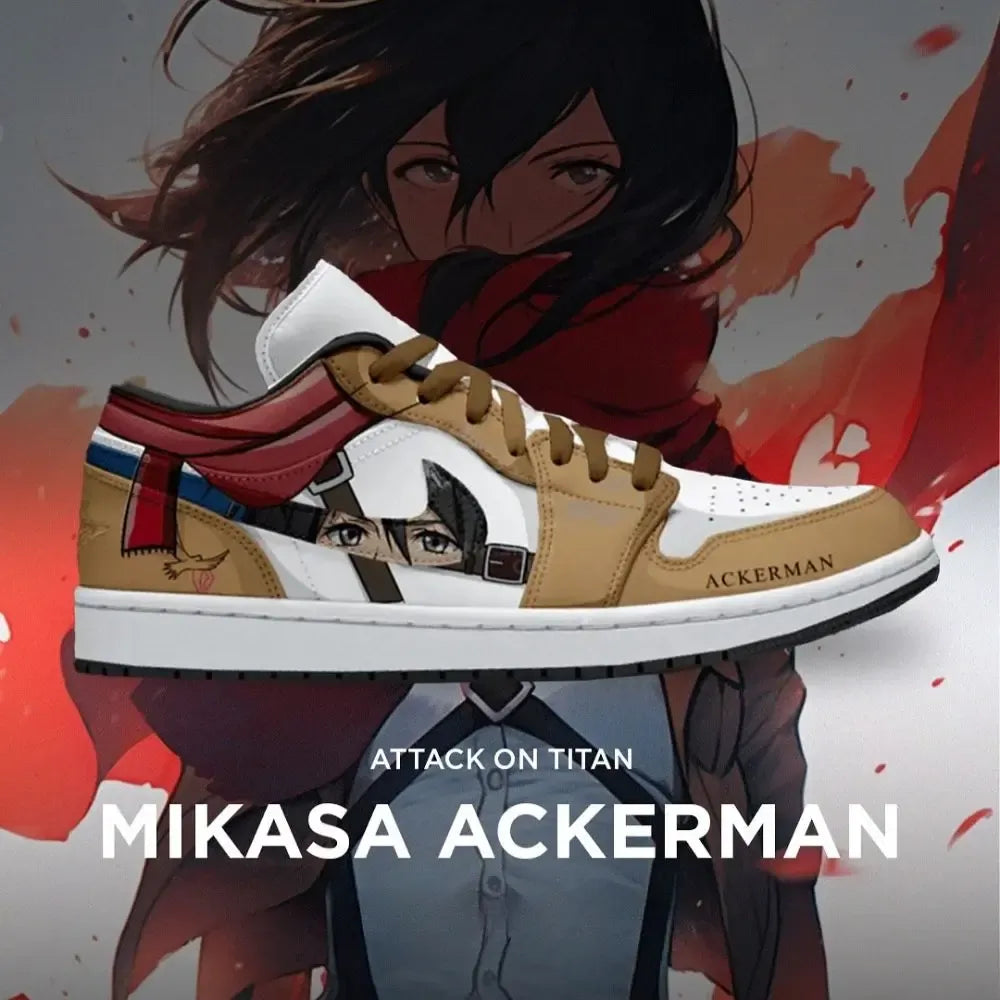 Mikasa Ackerman Attack on Titan Low Top Shoes