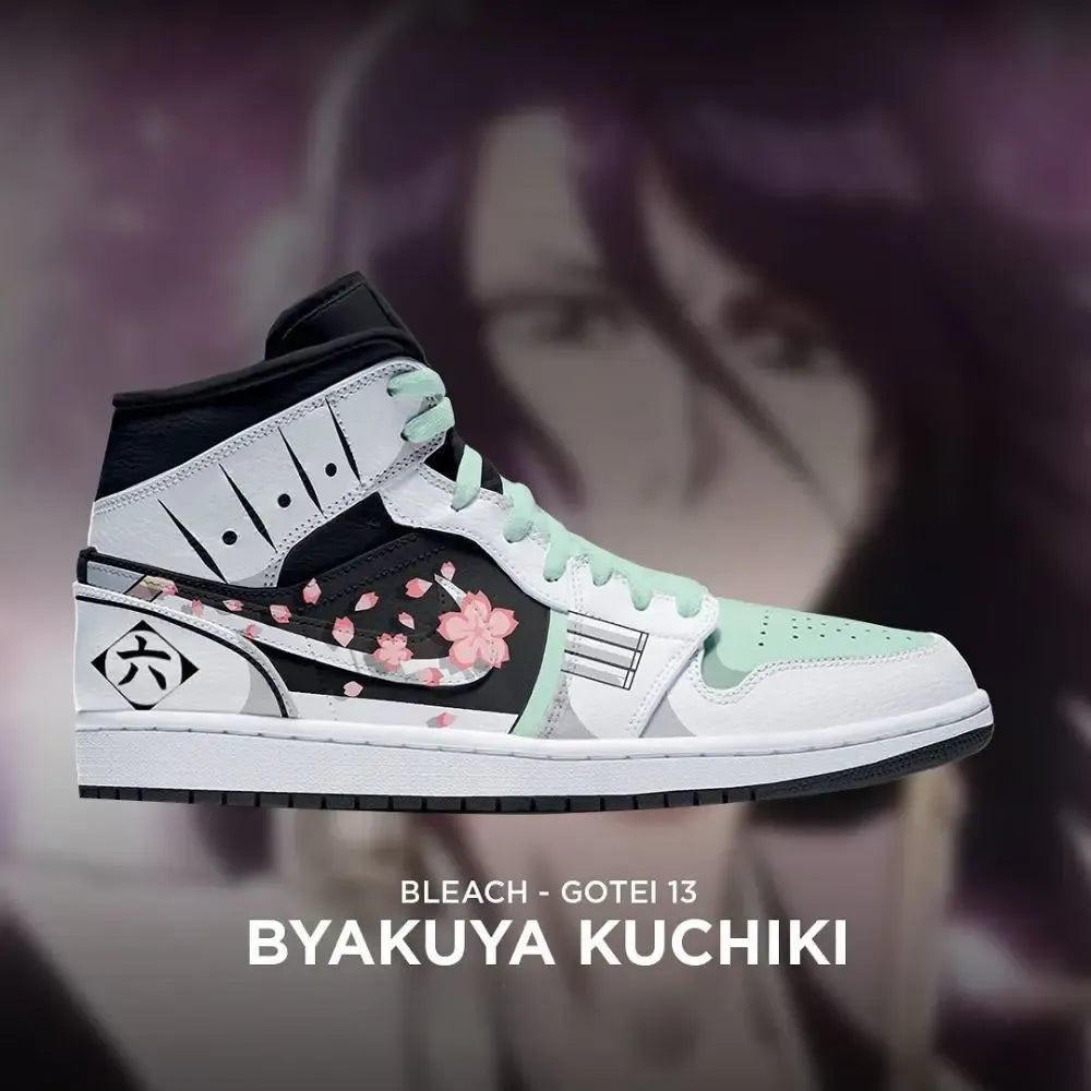 Byakuya Kuchiki Bleach Gotei 13 High Top Shoes