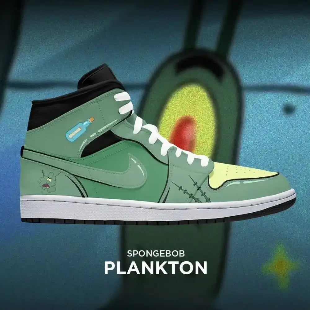 Plankton Spongebob Edition High Top Shoes