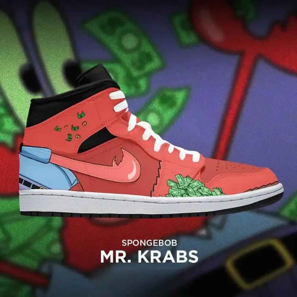 Mr. Krabs Spongebob Edition High Top Shoes