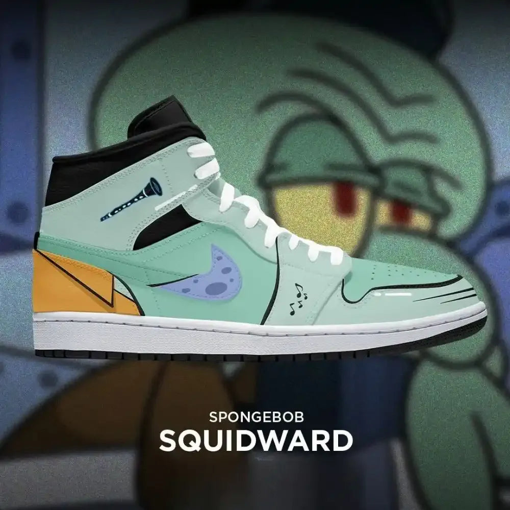 Squidward Spongebob Edition High Top Shoes