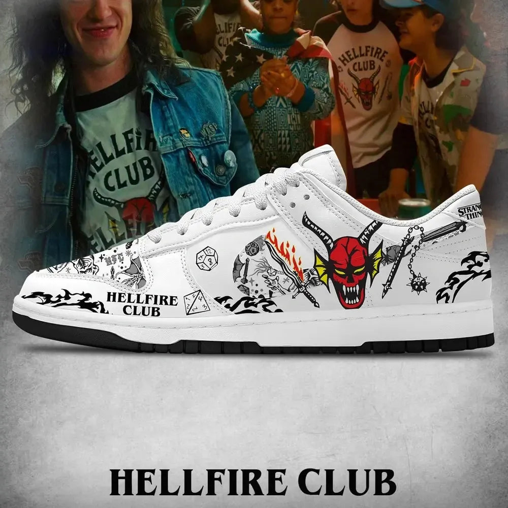 Hellfire Club V.3 Stranger Things Custom Low Top Shoes
