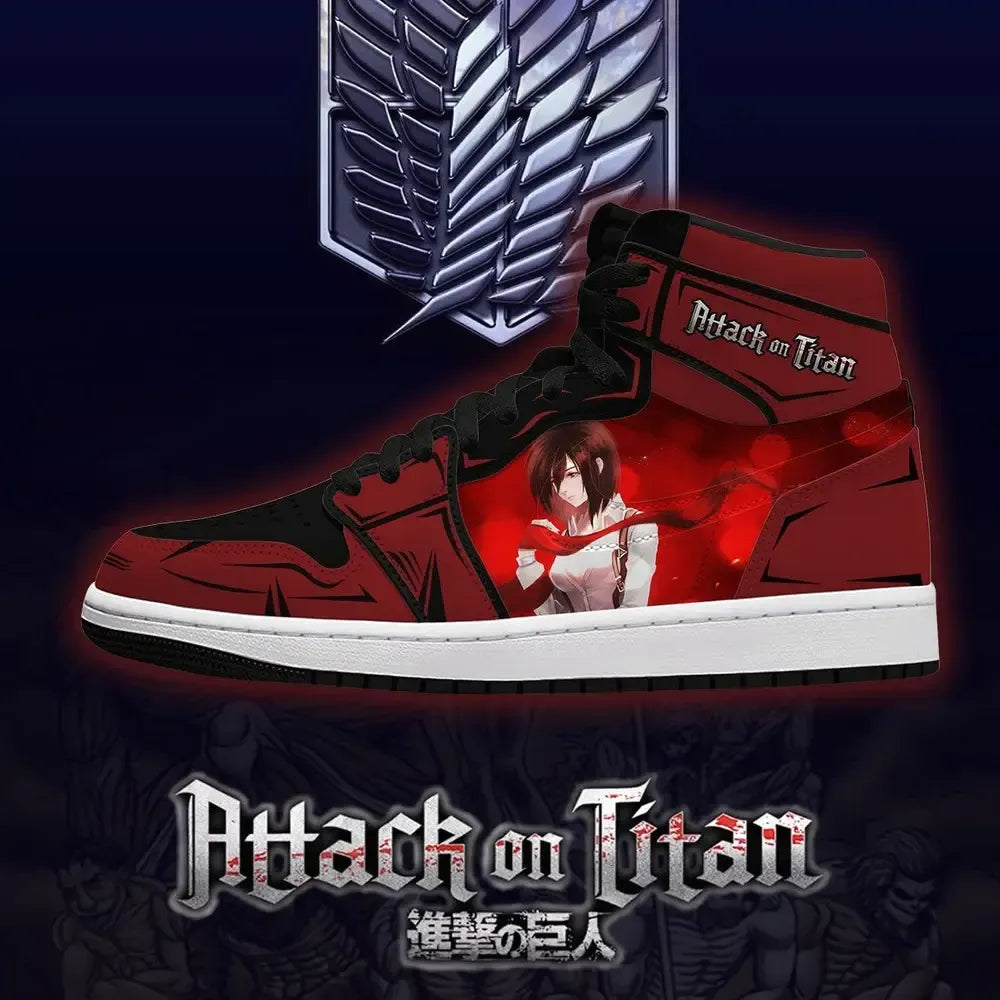 Mikasa V.1 Attack on Titian Special Edition Hightop Shoes