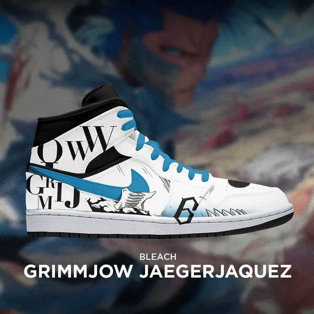 Grimmjow Jaegerjaquez Bleach High Top Shoes