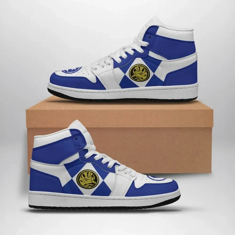 Blue Ranger Mighty Morphin Special High Top Shoes