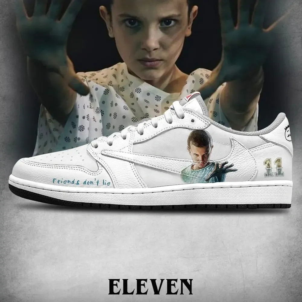 Eleven V.2 Stranger Things Custom Low Top Shoes