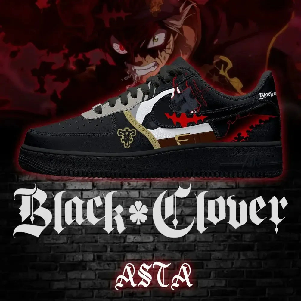 Asta Black Clover Limited Low Top Shoes