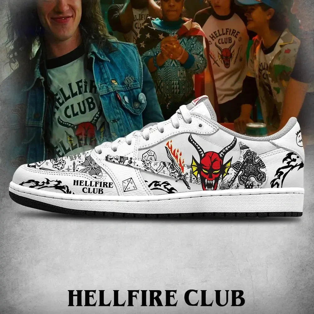 Hellfire Club V.2 Stranger Things Custom Low Top Shoes