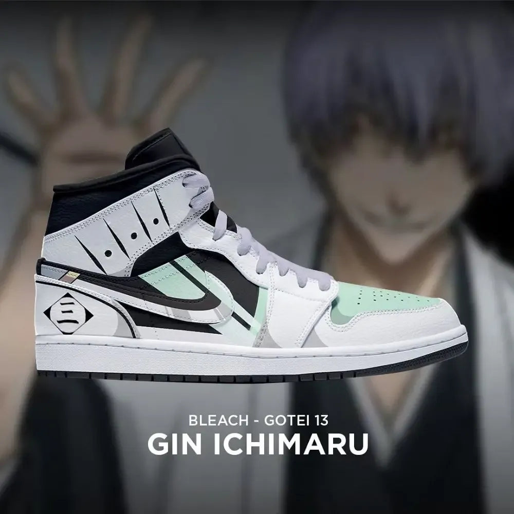 Gin Ichimaru Bleach Gotei 13 High Top Shoes