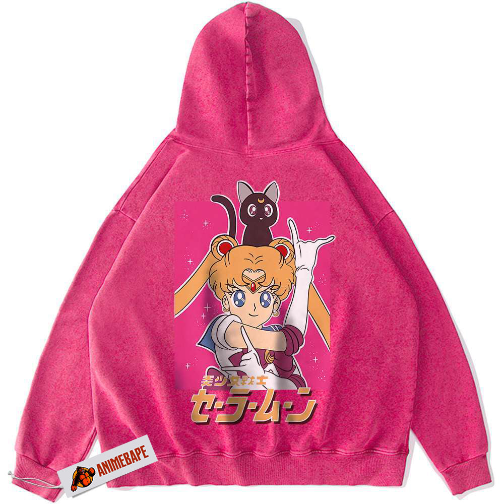 Sailor Moon Usagi Tsukino Vintage Anime Hoodie for Fans
