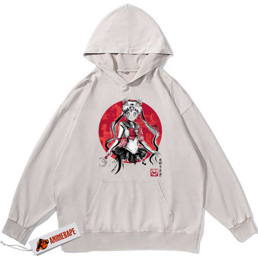 Sailor Moon Usagi Tsukino V4 Vintage Anime Hoodie for Women