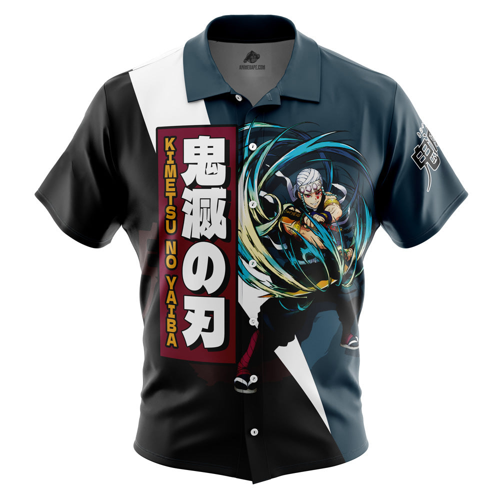 Uzui Tengen Demon Slayer Button Up Hawaiian Shirt