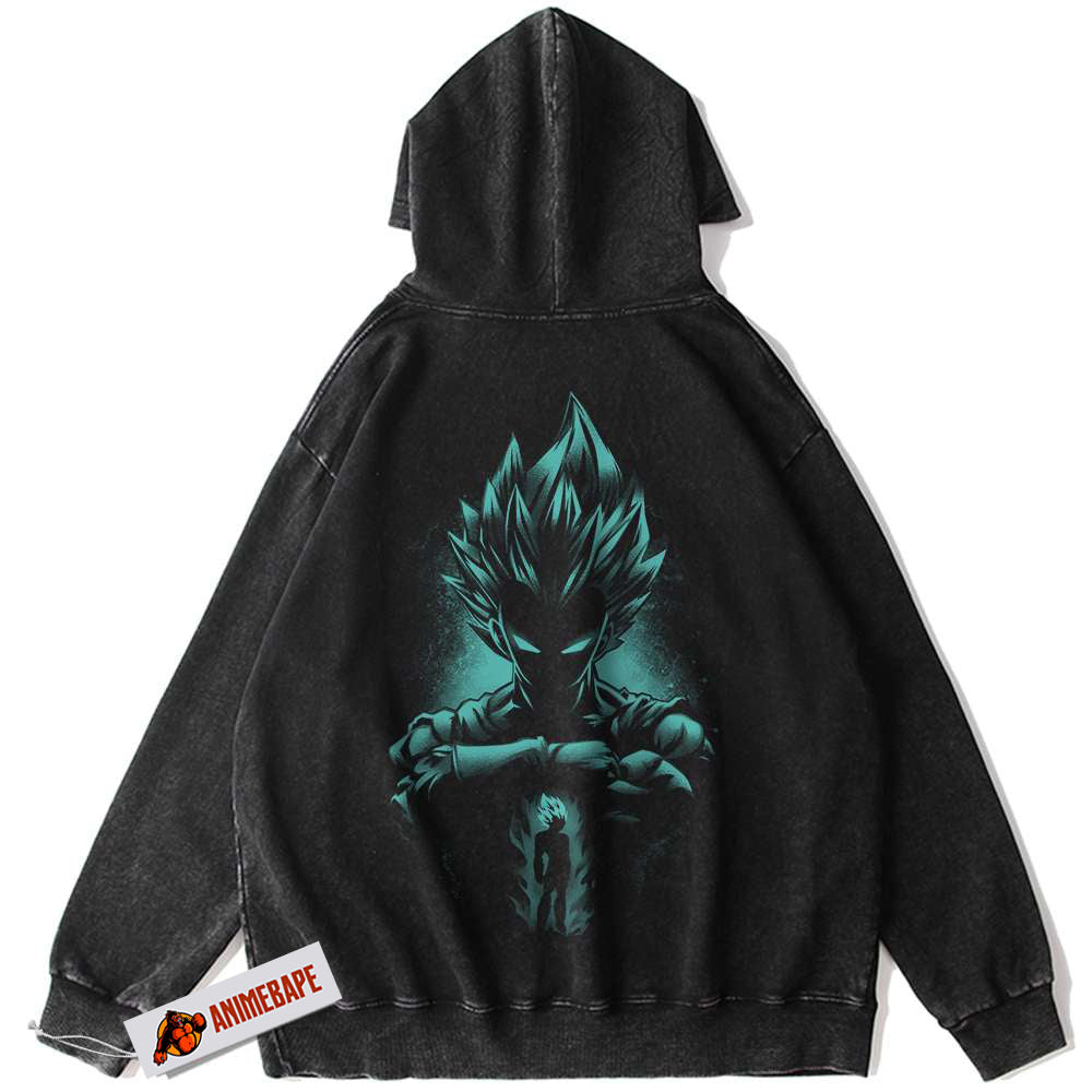 Dragon Ball Vegeta Vintage Hoodie, Anime DBZ Hoodie for Fans