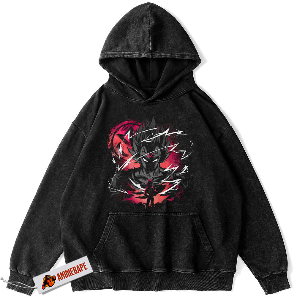 Dragon Ball Z Vegeta Vintage Hoodie, Anime DBZ Pullover