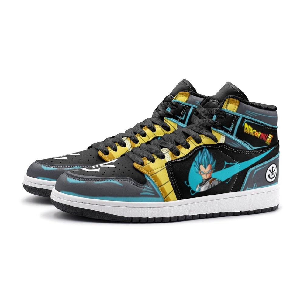 Vegeta Super Saiyan Blue Dragon Ball Super J1 High Top Shoes