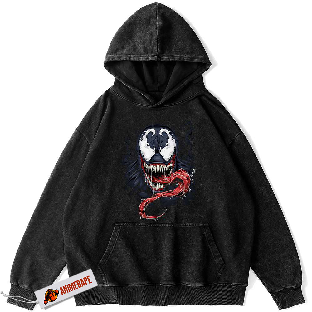 Venom Vintage Hoodie for Men, Marvel Comics Apparel v115