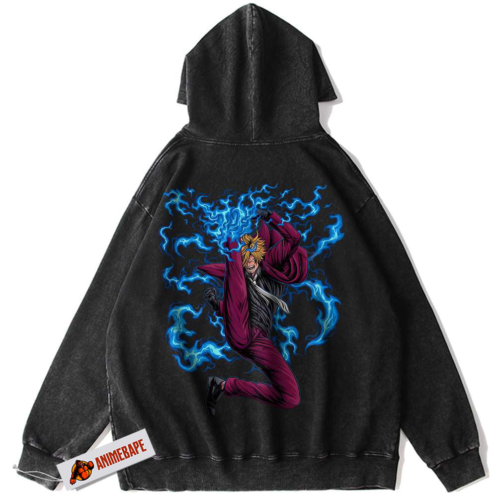 Vinsmoke Sanji Anime Vintage Hoodie for One Piece Fans