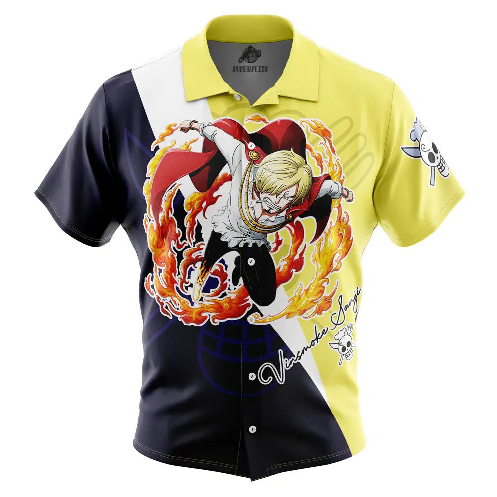 Vinsmoke Sanji One Piece Button Up Hawaiian Shirt