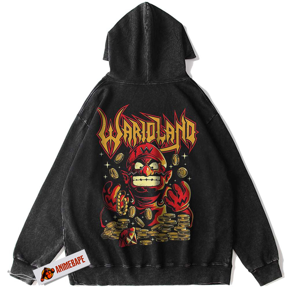 Wario Land Super Mario Vintage Game Hoodie for Gamers