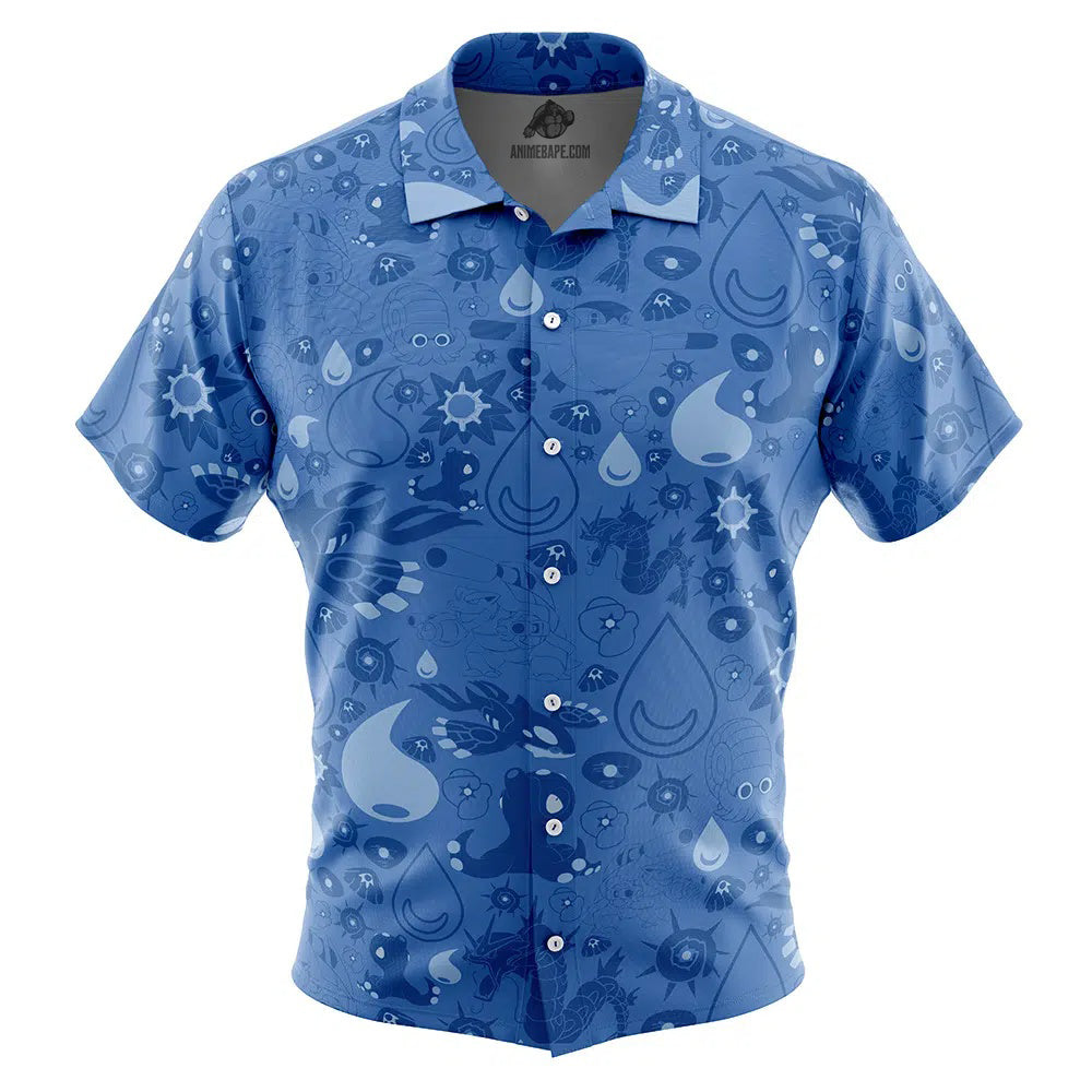 Water Pokemon Button Up Hawaiian Shirt