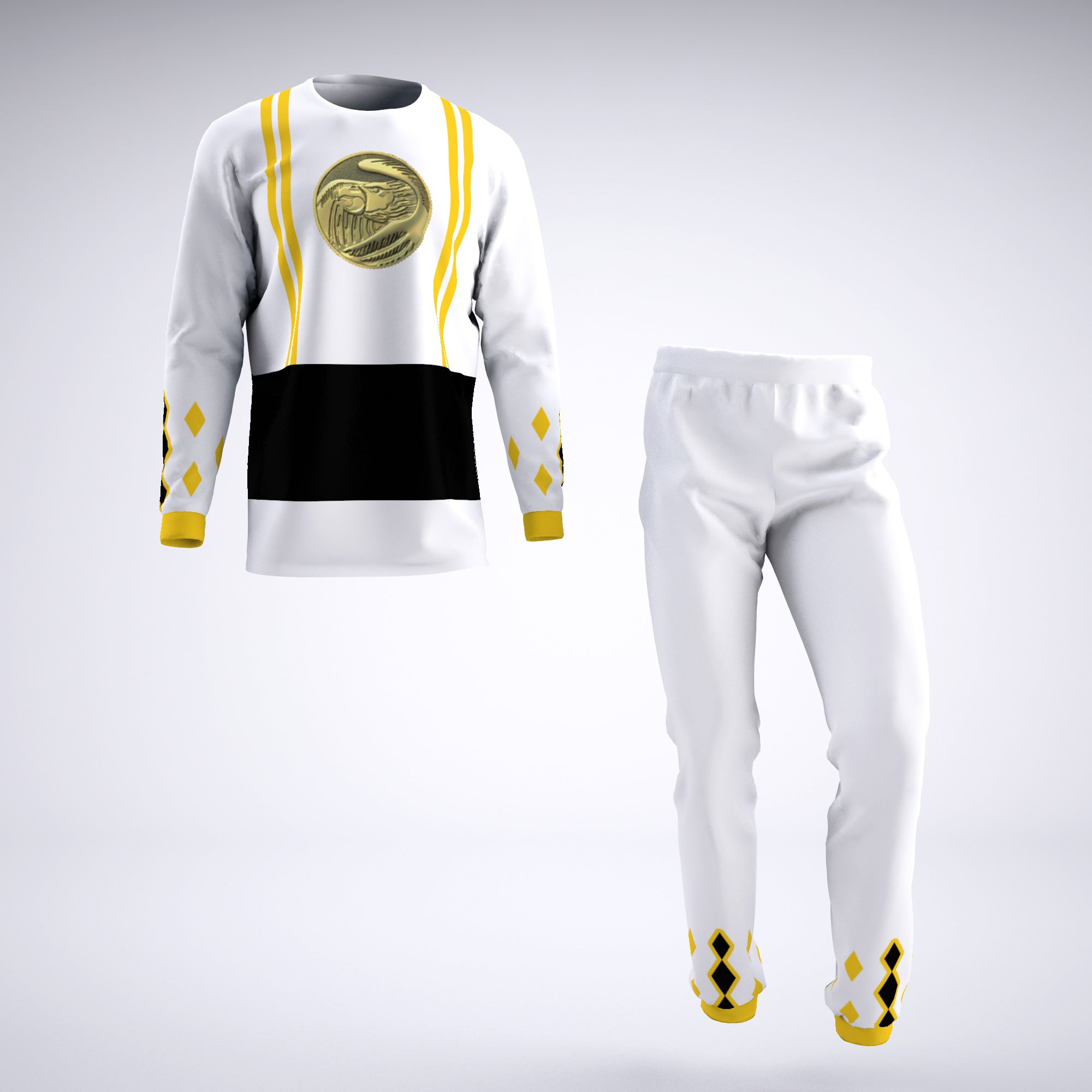 White Ranger Ninjetti Mighty Morphin Power Rangers Pajamas