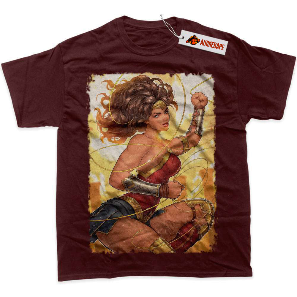 Wonder Woman Graphic T-Shirt, DC Comics Superhero Apparel