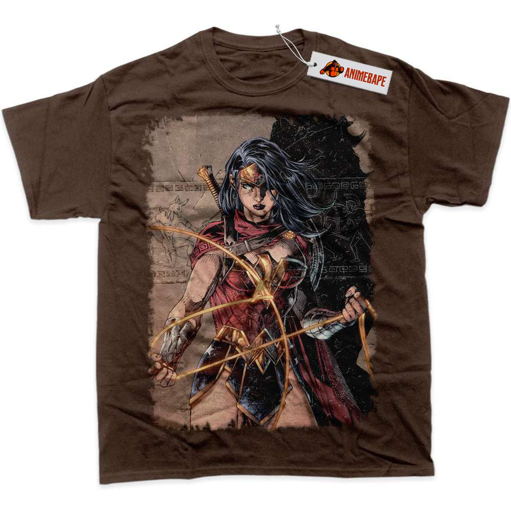 Wonder Woman Graphic T-Shirt, DC Comics Superhero Apparel 323