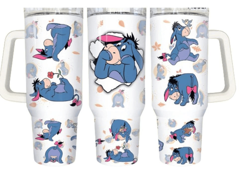 Disney Winnie the Pooh Eeyore All Poses Large Tumbler
