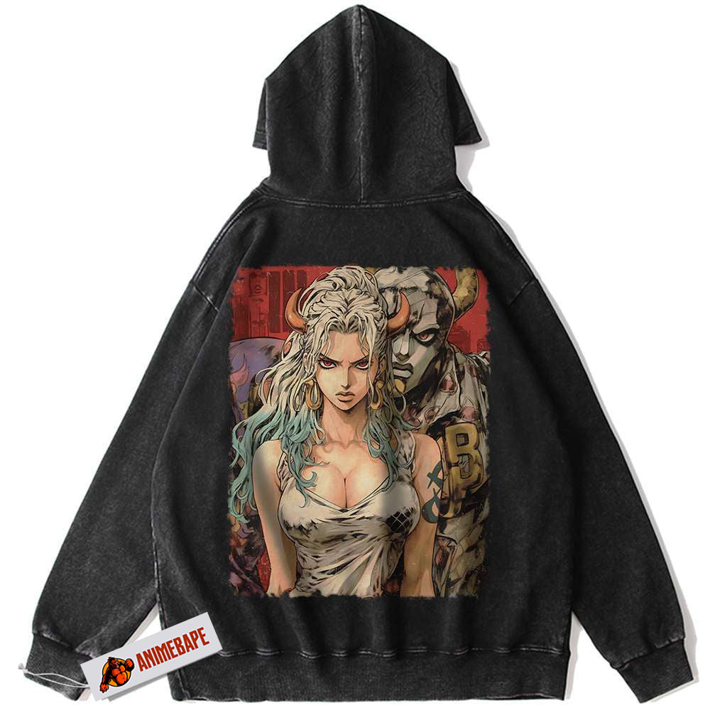 Yamato One Piece V3 Anime Vintage Hoodie for Fans and Collectors