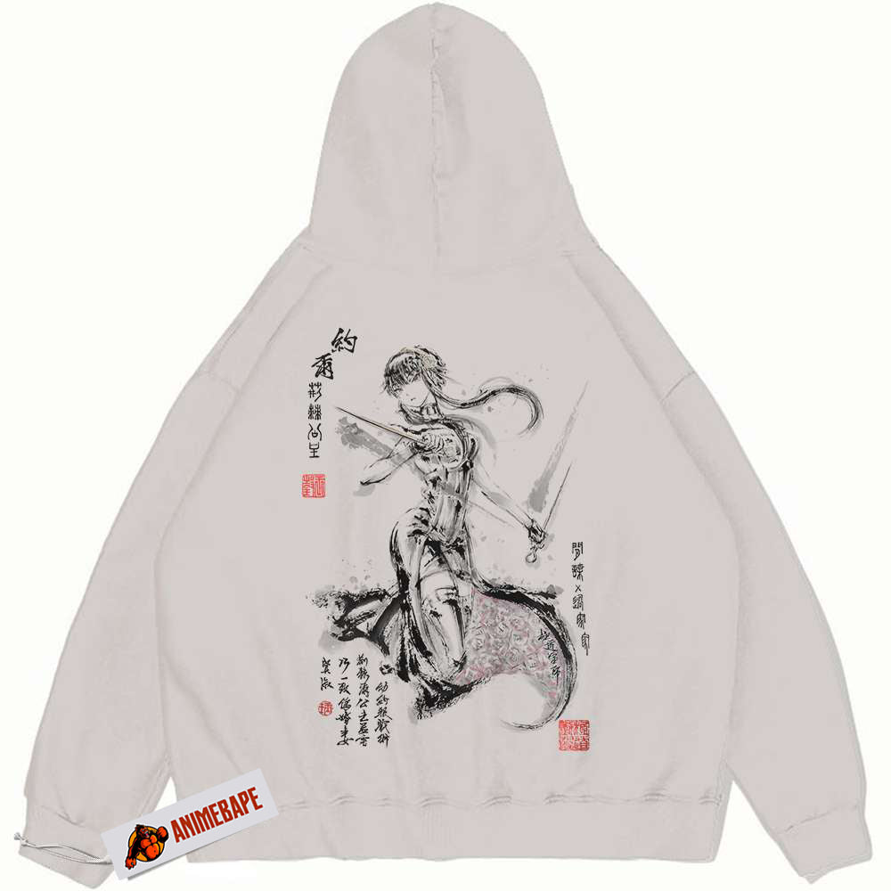 Yor Forger Anime Hoodie, Vintage Spy x Family Hooded Sweatshirt