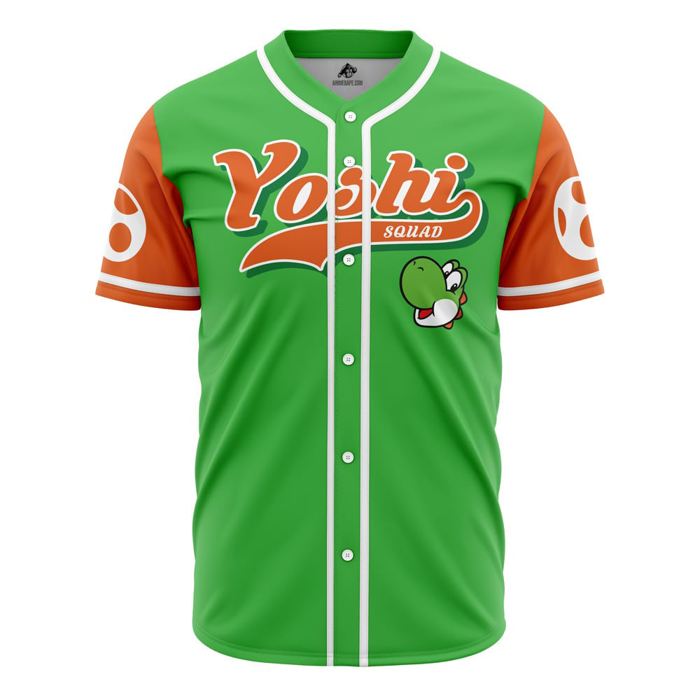 Yoshi Squad Super Mario Bros Baseball Jersey