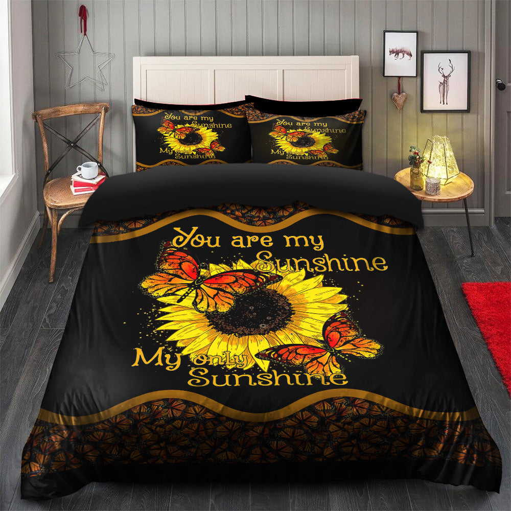 You Are My Sunshine Duvet Cover Set with 2 Pillowcases