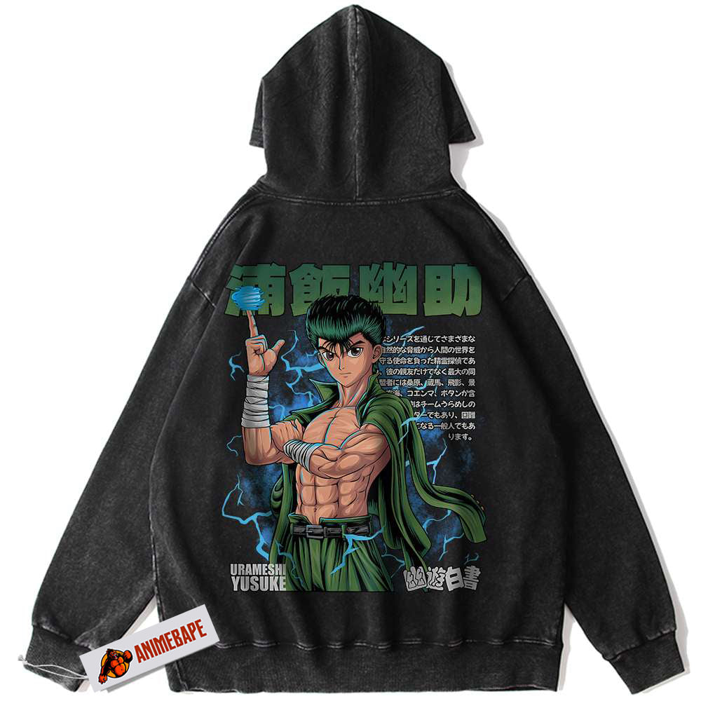 Yusuke Urameshi Vintage Hoodie, YuYu Hakusho Anime Shirt