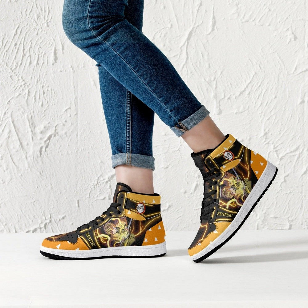 Zenitsu Agatsuma Demon Slayer JD1 High Top Shoes