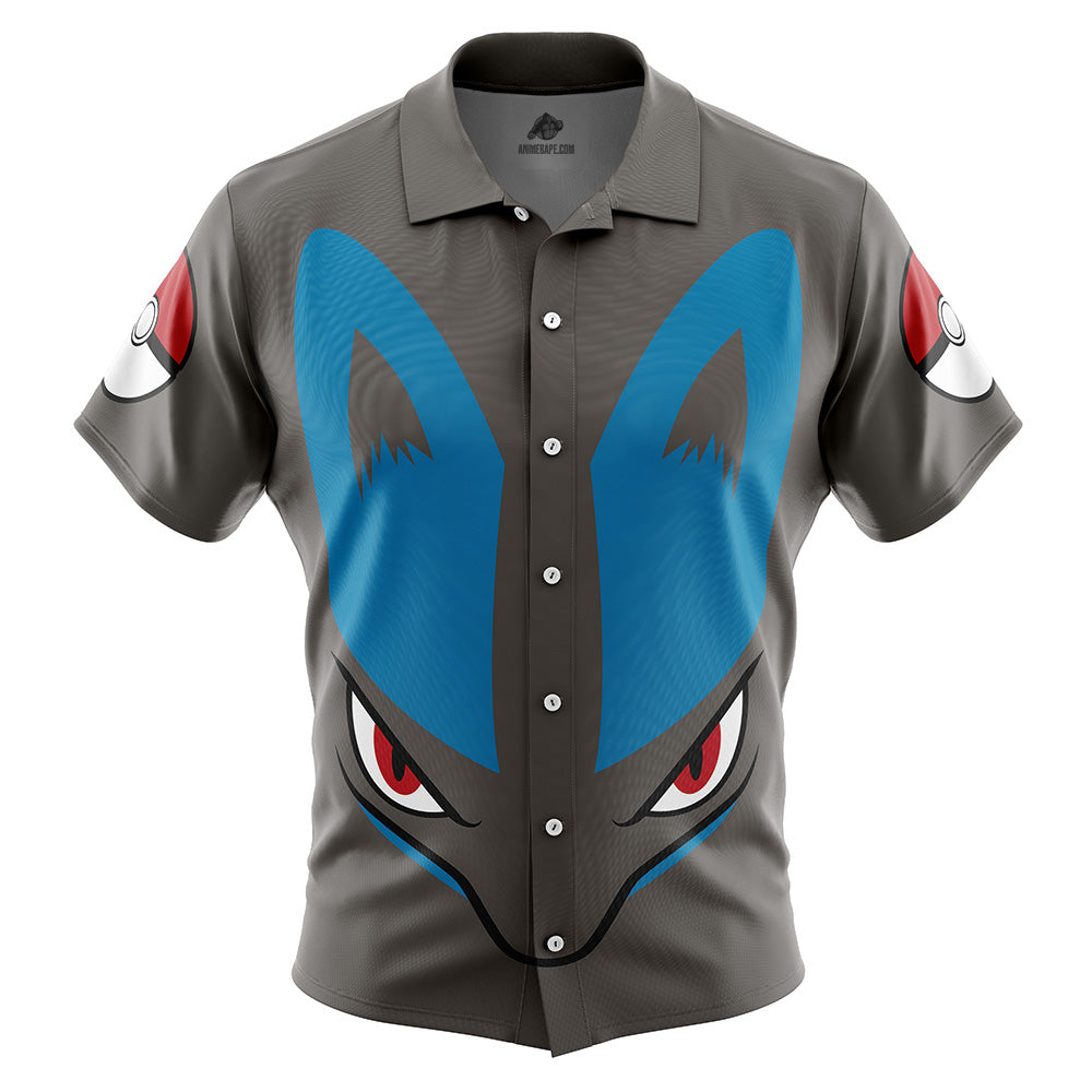 Zoroark Face Pokemon Button Up Hawaiian Shirt